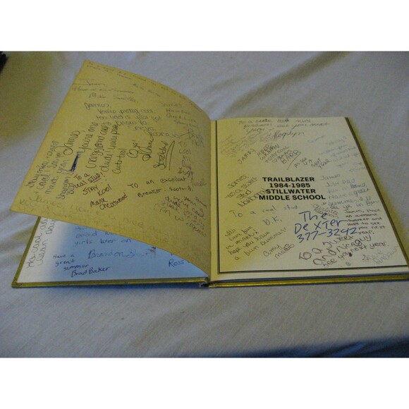1984-85 Trailblazer Stliiwater Oklahoma Middle School Yearbook  HEAVILY SIGNED - Picture 3 of 3